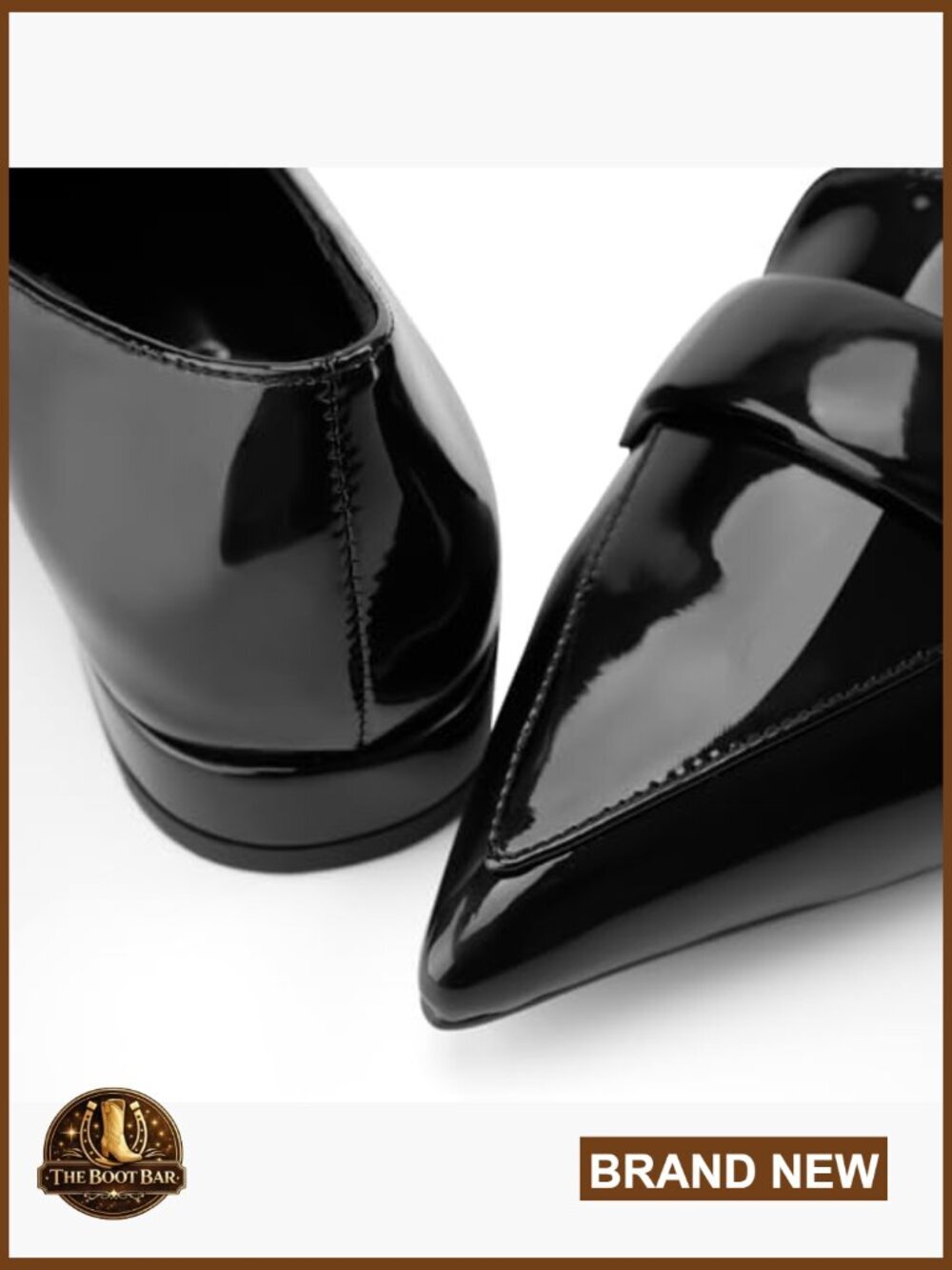 Patent Leather Pointed Toe Flats Slip On Loafers Dressy Comfort Shoes - Picture 5 of 7